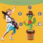 iMex Toys Tančící mluvící a zpívající plyšový kaktus Kovboj