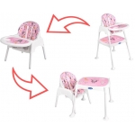 iMex Toys jídelní židlička STAR 3v1 růžová