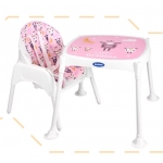 iMex Toys jídelní židlička STAR 3v1 růžová