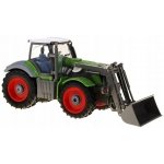 iMex Toys Traktor s přívěsem RTR 1:28 Zeleno-červený