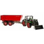 iMex Toys Traktor s přívěsem RTR 1:28 Zeleno-červený