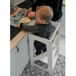 iMex Toys Dřevěná učící věž Montessori BTM bílá