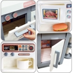 iMex Toys dětská interaktivní kuchyňka 100cm Gourmet šedá
