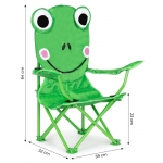 ModernHome Dětská skládací židle turistická židle s taškou Frog