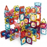 iMex Toys Magnetická stavebnice, kuličková dráha Magnetic Tiles 206ks