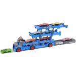 iMex Toys Vystřelovací tahač modrý + 6 autíček