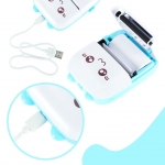 KIK KX4217_1 Mini termotiskárna štítků s USB kabelem modrá kočka