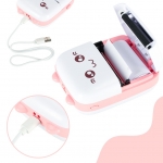 KIK KX4217 Mini termotiskárna štítků s USB kabelem růžová kočka