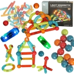 iMex Toys Svítící magnetické kostky pro malé děti 52 prvků