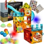 iMex Toys Kuličková dráha magnetická, svítící 75 ks