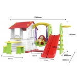 iMex Toys Zahradní domeček s houpačkou a skluzavkou pro děti 5v1